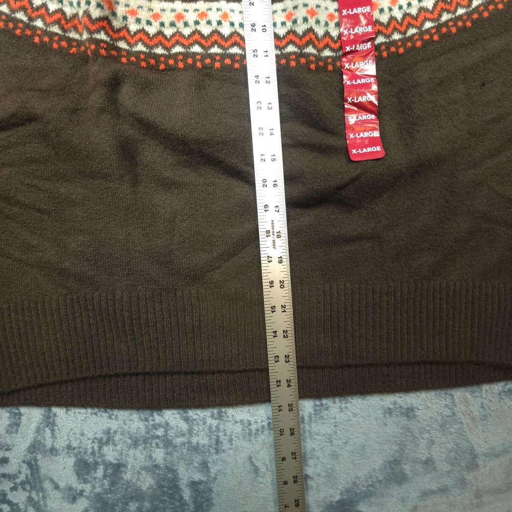 Vince Camuto Womens Brown Pumpkin Fair Isle Halloween Sweater XL SV7755201 NEW - Picture 5 of 8